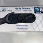 Γάντια Νιτριλίου Mιας Χρήσης Μαύρα Χωρίς Πούδρα (100 τεμαχίων)