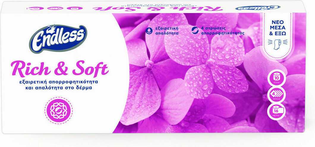 Endless Χαρτί Υγείας Rich & Soft 10 Ρολά 4 Φύλλων 110gr - Image 1