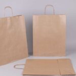 Τσάντα Χάρτινη Kraft Στριφτό Χεράκι