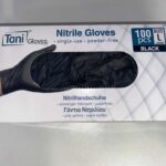 Γάντια Νιτριλίου Mιας Χρήσης Μαύρα Χωρίς Πούδρα (100 τεμαχίων)